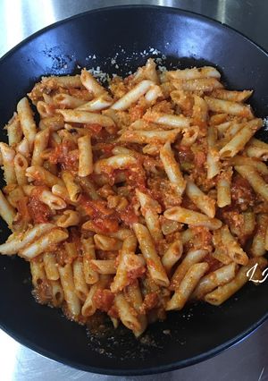Una foto de Macarrones con verdura