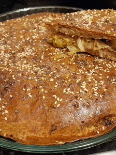 Savanyúkáposztás pite recept fotója