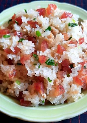 Hình của món Xôi lạp xưởng.