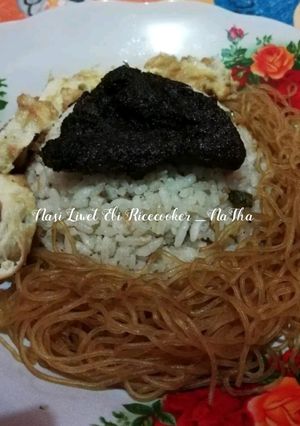 Foto resep Nasi liwet Ebi Ricecooker