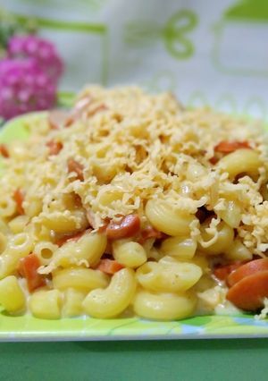 Foto resep Makaroni sosis keju saos carbonara