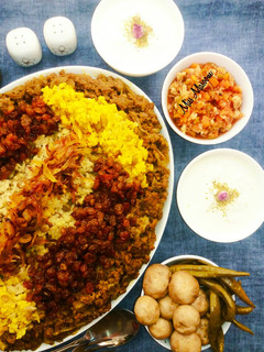 عکسی از دستور عدس پلو کته ای با آب مرغ