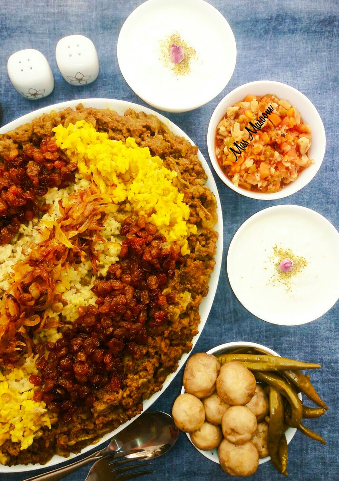 عکسی از دستور عدس پلو کته ای با آب مرغ