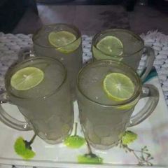 A picture of Nimbu pani (lemon water).