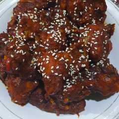 A picture of Ayam Saos Korea (YangNyeom Chicken).