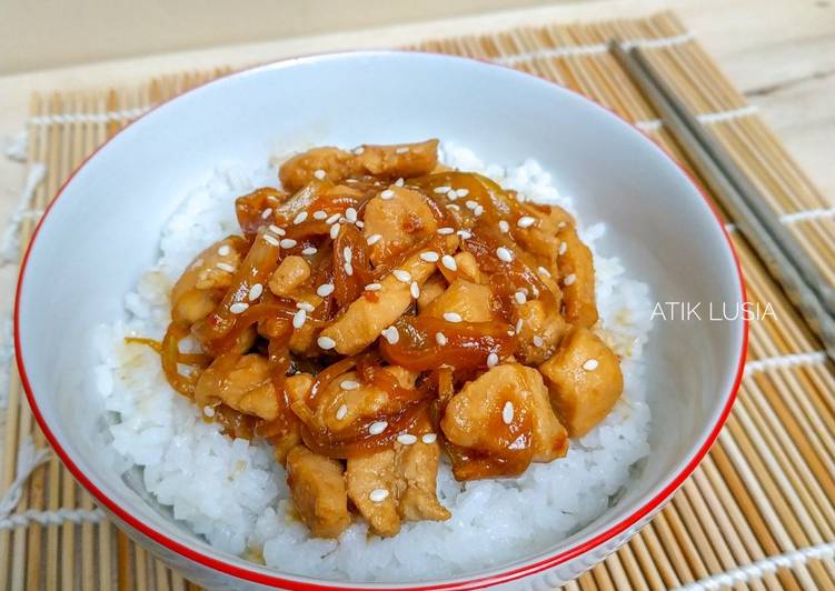 Resep Rice Bowl Chicken Teriyaki, Lezat