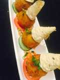 Crunchy spinach rice balls