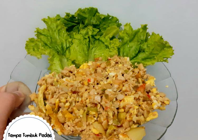 Tempe Tumbuk Pedas Telur Orek