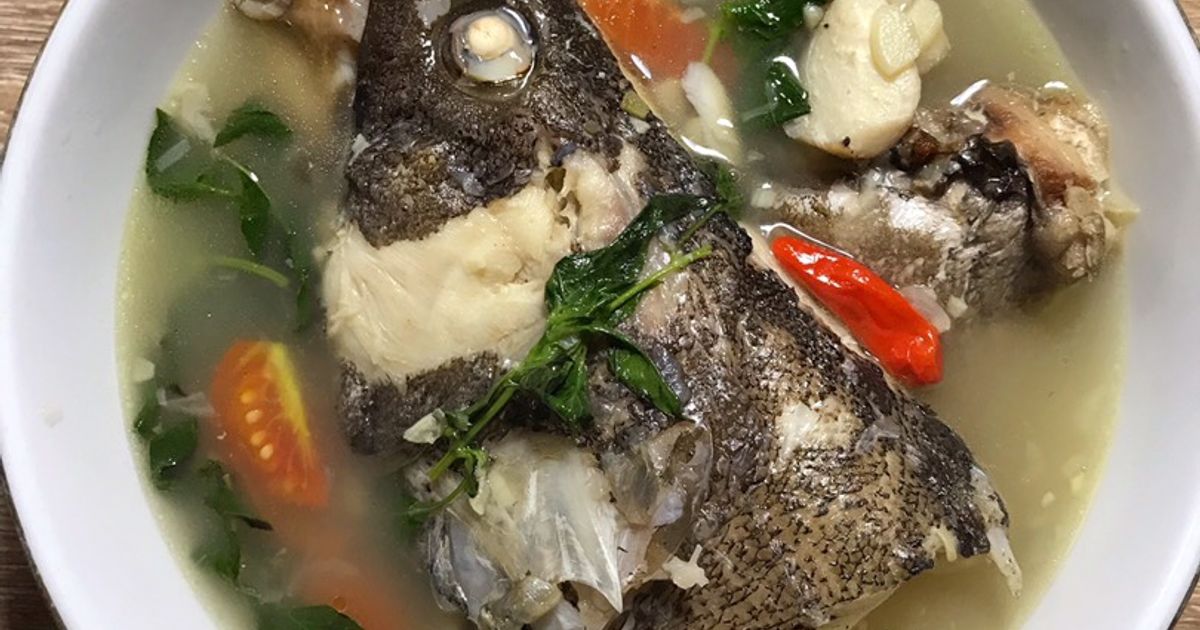 Resep sup kepala ikan kerapu rumahan enak dan mudah - Cookpad