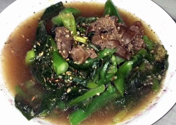 LG VEGETABLE WITH CHICKEN LIVER IN SHAOXING WINE