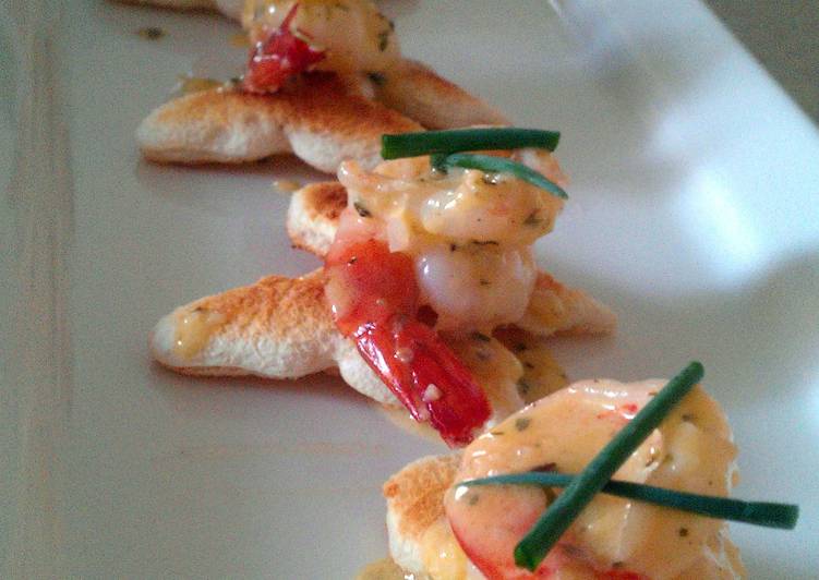 Recipe of Favorite Butterfly garlic butter prawns