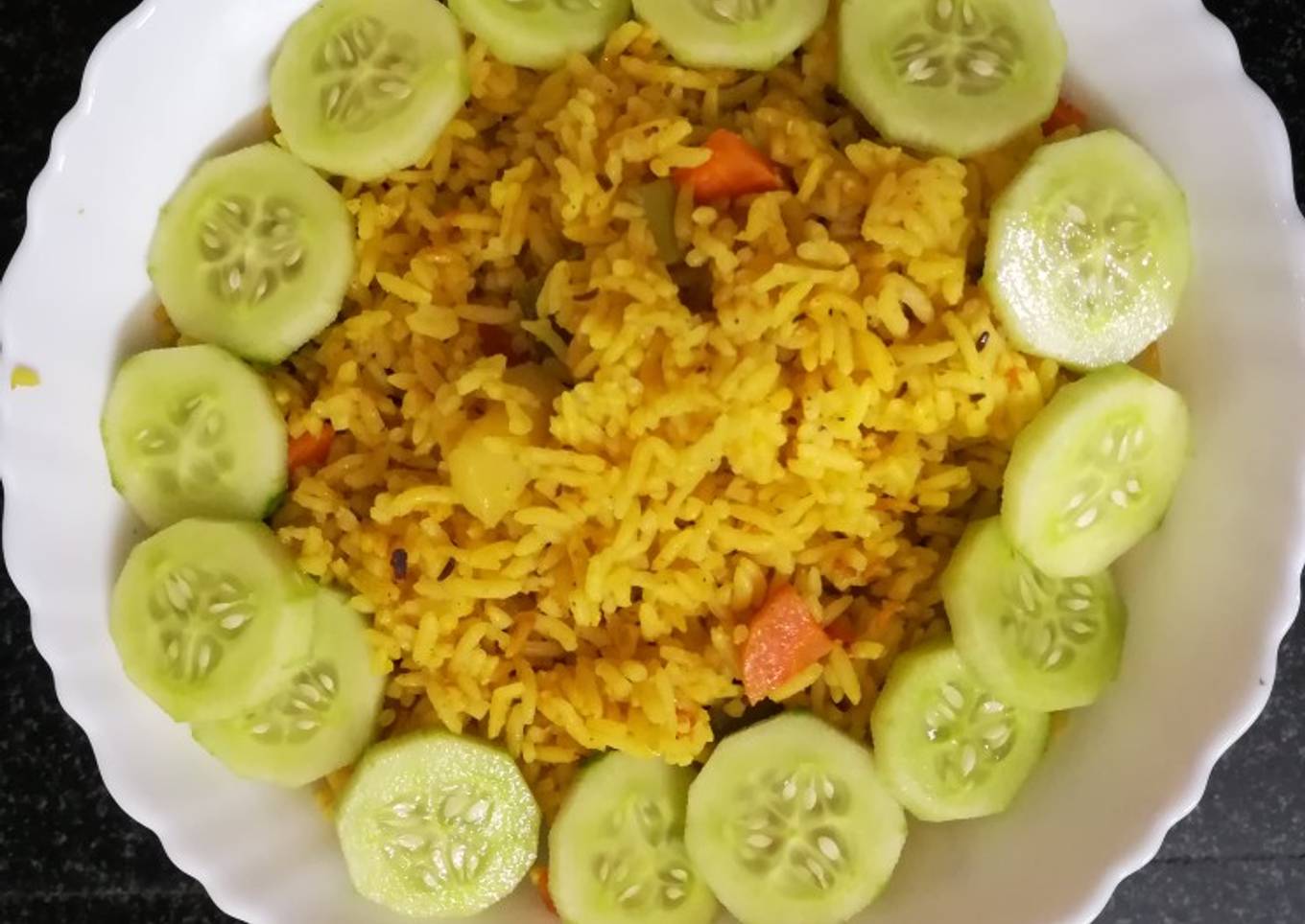 Veg pulav (aloo bhat)