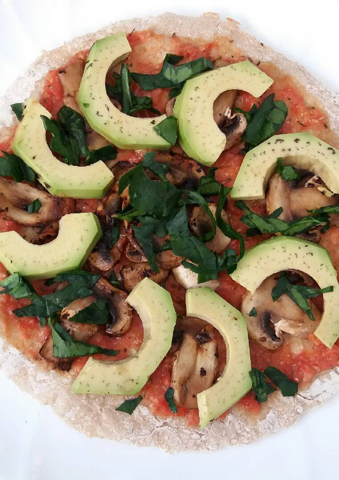 Una foto de Pizza vegana rápida