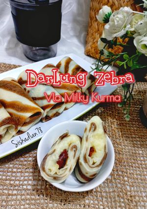 Foto resep Dadar Gulung Zebra Vla Milky Kurma