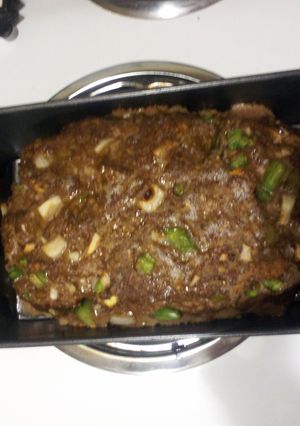 A picture of homestyle meatloaf.
