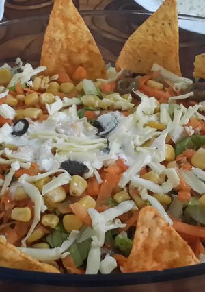 صورة لوصفة عمل سلطة الناتشوز