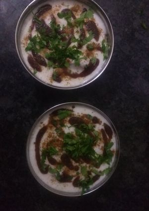 A picture of Dahi Vada.