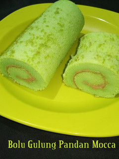 Foto resep Bolu Gulung Pandan Mocca