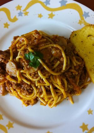 A picture of Lee's Easy Crockpot Spaghetti.