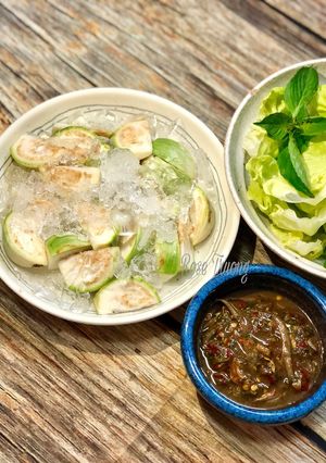 Hình của món Cà Ngọt Chấm Mắm Nêm.