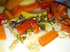 Una foto de Pollo de mar al horno