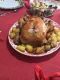 Pollo relleno asado