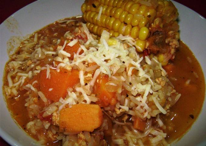 Guiso fácil de arroz y pollo molido Receta de Natalio Burgos- Cookpad