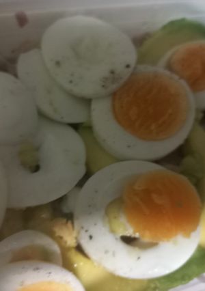 Una foto de Molde de papas y atún