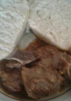 A picture of Beef stew with dombolo without yeast.