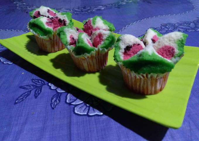 Bagaimana Membuat ⁰⁰¹⁸▪︎Bolu Kukus Mekar (Tema Semangka) Anti Gagal