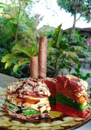 Foto resep Rainbow mille crapes