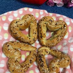 A picture of Heart shape cheese stuffed bread (Valentine’s Day special).