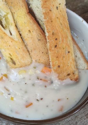 Foto resep Cream soup & crouton