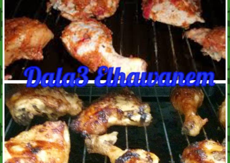 طريقة عمل فراخ مشويه على شبكه الفرن