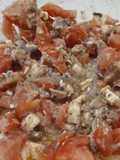 Ensalada de Tomate, Sardinas enlatadas y Quesitos