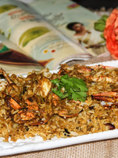 A picture of Nadan Njandu Biryani / Kerala Style Crab Dum Biryani.