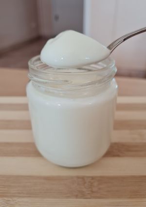 Una foto de Yogur casero con yogurtera 🥣 receta básica