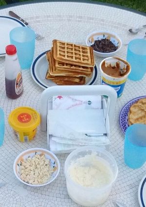 Una foto de Waffles dulces