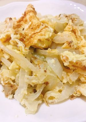洋蔥炒蛋 的食譜成品照片