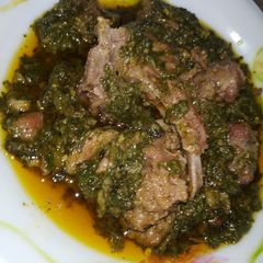 A picture of Mutton spinach ♥️.