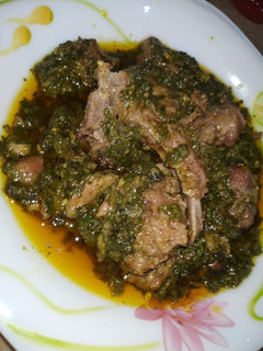 A picture of Mutton spinach ♥️.