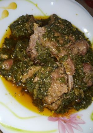 A picture of Mutton spinach ♥️.