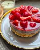 Полуничний чізкейк (без випічки) 🍓