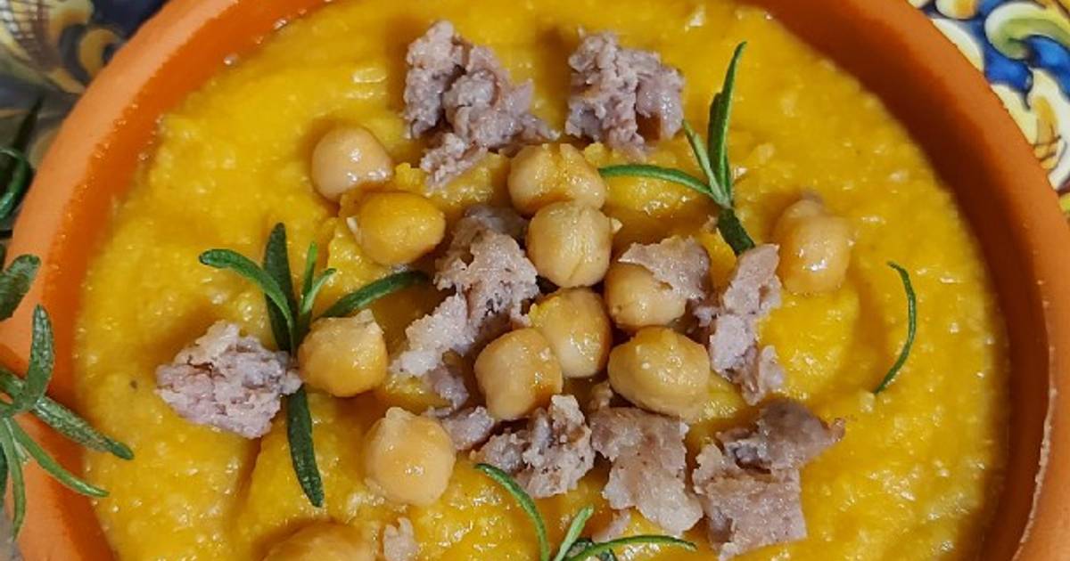 Ricetta Pastina con passato di zucca e robiolina fresca di Alessia - Cookpad