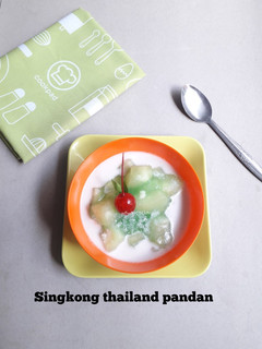 Foto resep Singkong thailand pandan