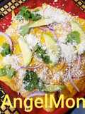Enchiladas de camarón en salsa de chipotle