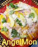 Enchiladas de camarón en salsa de chipotle