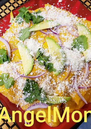 Una foto de Enchiladas de camarón en salsa de chipotle