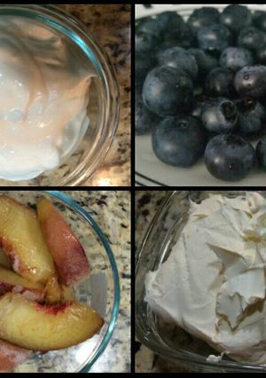 A picture of Peach-Berry Frozen Dessert.