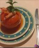 Tomates rellenos en base de salmorejo